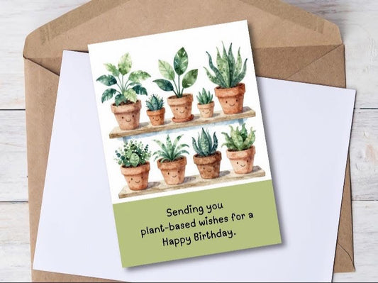 Plant-Based Birthday Card