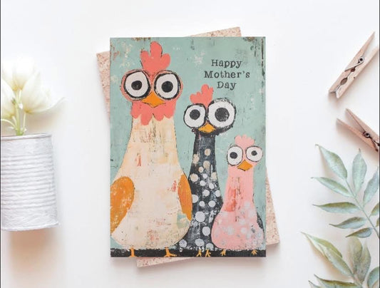 Chicken Mothers Day Card