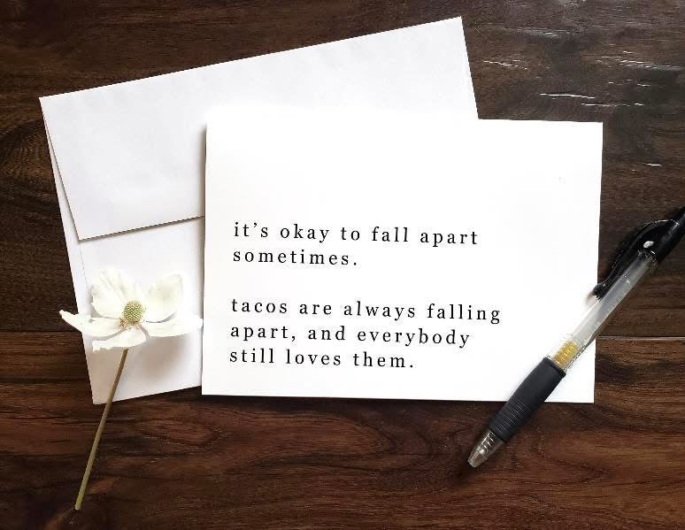 Its Ok To Fall Apart Sometimes Card