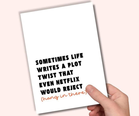 Plot Twist! Hang In There Mental Health Card