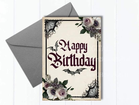Gothic Happy Birthday Card