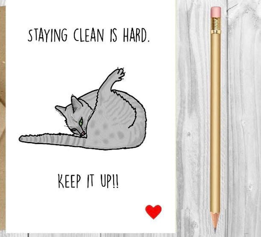 Staying Clean Sobriety Encouragement Card