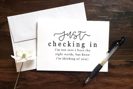 Just Checking In Card