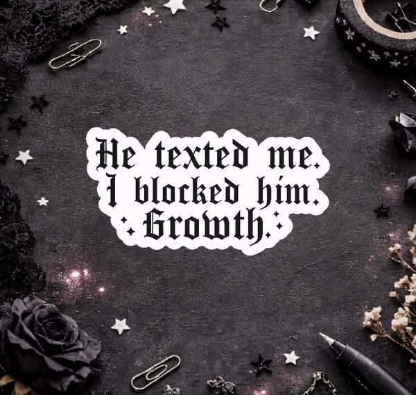 Blocked= Growth Sticker