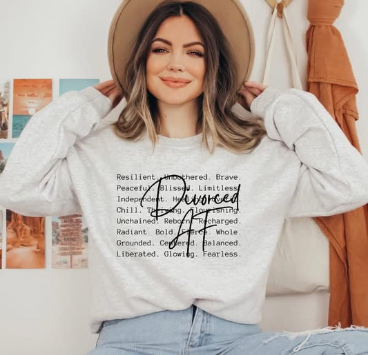 Divorced AF Lightweight Crewneck Sweatshirt